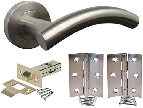 Arched T-Bar Door Handle Set - LATCH DOOR PACK by Handle Kingdom Ltd