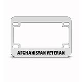 Afghanistan Veteran Military Metal Bike Motorcycle license plate frame by SpeedyMoto