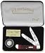 Case Cutlery CAT-IHN/RPB Indian Head Nickel Pick Bone Handle Trapper Pocket Knife with Tru Sharp Surgical Steel Blades, Red