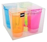 Zak Designs Assorted Brights 24-Ounce Double Wall Tankards, Set of 4