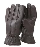 Mens Genuine Leather Gloves (M/L) (Brown)