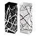 Black and White Glass Hurricane Vases Set of 2 - 12" Tall Sale
