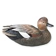 Quarter Life-life Gadwall Drake Duck Sculpture