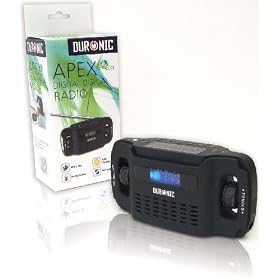 Duronic Apex Digital Display Wind-Up Solar Powered AM/FM Radio Alarm Clock Torch - NEVER NEEDS BATTERIES