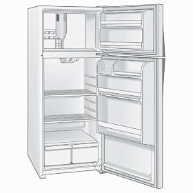 Roper Roper Refrigerator - Refrigerator 28"W x 30 7/8"D x 62 7/8"H - Model RT14DKWH
