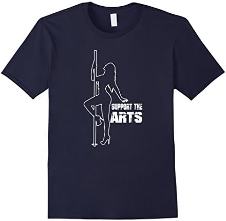Men's Support the Arts - Stripper Dancer T-Shirt Large Navy