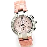 Concord Watches Concord La Scala Chronograph Stainless Steel Pink Diamond Dial Diamon Bezel on Pink...