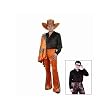 Long Sleeve Black Costume Shirt - Mac Daddy Costume Shirt - 70s OR Disco Shirt (ONLY SHIRT)