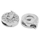 Watch&Jewellery Online Shop Ranking 4415. 5 Pcs Rhinestone Inlaid Letter Q Party Pendants Silver Tone for Necklace