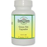 Alternative Health & Herbs Remedies Green Tea Capsules, 60-Count Bottle