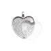 Antiqued Silver Plated Heart Bezel With Glass Heart Cabochon 25mm - Pendant Kit