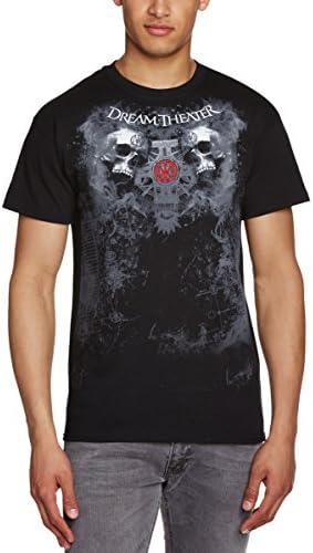 dream theater double skull new official men's t shirt