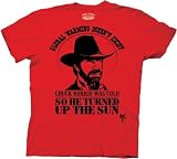 41Gkrj6DLfL. SL160  Chuck Norris Martial Arts Movie Star GLOBAL WARMING Adult Red Tee T Shirt, XL