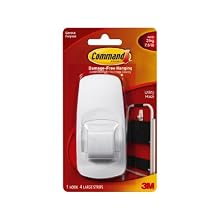 Command Jumbo Plastic Hook with Adhesive Strips, 1-Hook