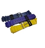 Casio G-shock Resin Purple , Yellow and Blue Band !! Replacement Watch Band 3 Colors for Dw5600 / Dw6900 20mm Brand New in Box Will Fit Dw-5900 Dw-6000 Dw-6100 Dw-6200 Dw-6500 Ew-6600 Dw-6700 Aw-560 G Shock