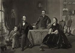 Abraham Lincoln and His Family - c. 1866 Painting by S.B. Waugh - Photographic Print from the Library of Congress Collection