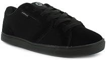 Mens Airwalk Leather Lace Up Skate Shoes. - Black/Black - UK 7-12
