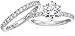 Amazon Collection Platinum-Plated Sterling Silver Swarovski Zirconia Ring Set
