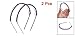 uxcell 2 Pcs Purple Nylon Cord Twine Black Metal Twist Loop Teeth Hair Hoop
