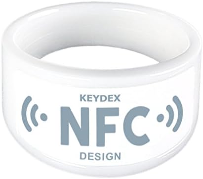 Keydex NFC Ring for Profile Exchange#14 (2.22 In), Fine Ceramic, Waterproof Patent