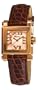 Chopard Women's 275349-5001 LBR Happy Sport Square Brown Leather White Dial Watch