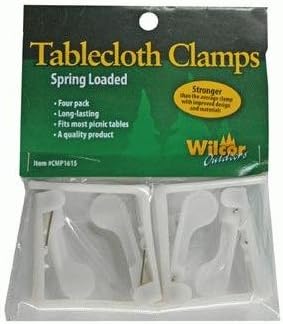 Spring-Loaded Tablecloth Clamps (Pack of 4) (Fits Most Tables)