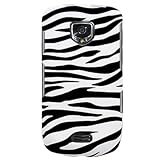Hard Snap on Plastic RUBBERIZED With WHITE BLACK ZEBRA Design Sleeve Facepl ....
