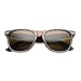 zeroUV Classic Eyewear 80's Retro Large Horn Rimmed Style Sunglasses (Tortoise/Brown)