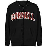 NCAA Cornell Big Red Youth Black Arch Applique Full Zip Hoody