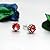 Nice Buckeye Silver-tone Red Diamond Studded Pretty Sparking Stud Earrings