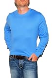 Polo Ralph Lauren Mens Italy Fine Luxury Cotton Crew Neck Sweater Blue