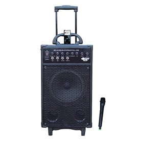 Pyle-Pro PWMA930I 600-Watt VHF Wireless Portable PA System/Echo with iPod Dock