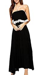 Sexy A-line Strapless Chiffon/Polyester/Spandex Lace Empire   Waistline Flared-Skirt Summer Evening Dress 