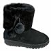 Lamo Women's Lady's Pompom Boot (Black 11.0 M)