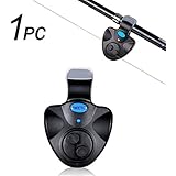 FREETOO&reg; Best Seneitive Electronic Fishing Bite Alarm Indicator LED Sound Alert On Fishing Rod with Loud Siren Daytime/ Night Carp Fishing Outdoor Black