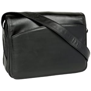 McKleinUSA Lakeview 43725 I Series Full Grain Cashmere Napa Leather Laptop Messenger Bag (Black)