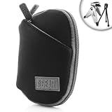 High Density Black Neoprene Digital Camera Carrying Case for Sony Cybershot DSC- W550 / TX55 / WX30 / TX100V Cameras & More ** Includes TWO Mini Tripods**