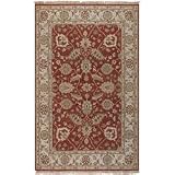 2' x 3' Hand-knotted Traditional Rug New Zealand Wool by Chandra Rugs