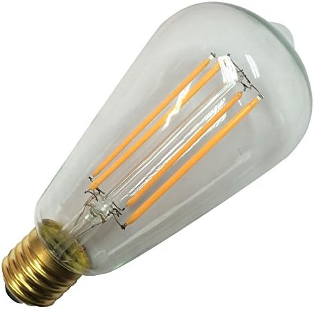 Nostalgic LED Filament Edison Bulb - ST64 Shape - 60 Watt Equal - Antique Warm 2200K Light - 30,000hrs Life - Dimmable