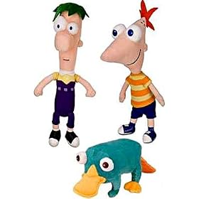 Disney Phineas and Ferb Set of 3 Plush 9 Inch Figures [Phineas, Ferb and Perry] by Disney