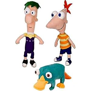 Disney Phineas and Ferb Set of 3 Plush 9 Inch Figures [Phineas, Ferb and Perry] by Disney