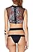WenHong Women's Padded USA American Flag Fringe Tassel Swimsuits
