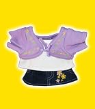 Purple Flower Shirt & Skirt clothes fits 12 Snuggl'ems, 8 - 10 Stuffed Animal kits & most Webkinz & Shining Star animals