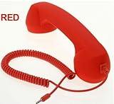Classic Retro Handset for Cell Phones, iPad 2, iPad, iPhone 4 4G 3GS 3G (AT&T and Verizon), iPod touch (2G 3G 4G), HTC Android EVO, Blackberry, Samsung Galaxy S, Droid (Soft Touch Red)
