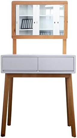 YJBE Dressing Table Set with Vanity Mirror & Stool Elegant Vanity Desk Makeup Desk Bedroom Furniture