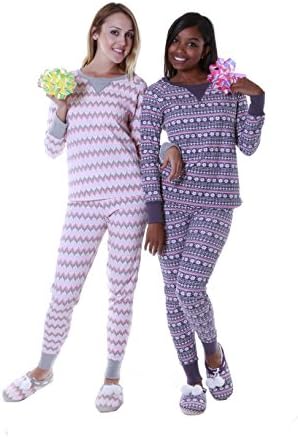 Hadari's Women's 2 Set Bundle Thermal Pajamas
