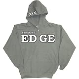 EDGE - Straight Edge - Gray Zip Up Hoodie