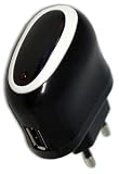 Produkt-Bild: ELFENSTALL - USB Adapter f&uuml;r Kindle 4 - Kindle 3 und Sony PRS T1 und Weldbild Trekstor3.0 eBook reader - Reiselader Mini mit USB Buchse schwarz 100-240 Volt / 1000 mA f&uuml;r Handy, MP3 Player, MP4 Player, Navigationssysteme, iPhone 2G 3G, iPod uvw.. 1 Ampere USB Stecker Adapter Netzteil Reiseladeger&auml;t -Ausgangsspannung: DC 5,0V mit LED-Anzeige