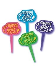 Buy Happy Easter Sign Cupcake Toppers - 24 picks - Eligible for Amazon Prime!