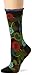 Ozone Women's Flower Camo Socks,Black,One Size